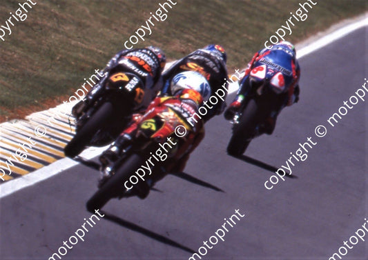 1999 Phakisa SA GP 125 15 Locatelli Aprilia ...16 Simone Sanna Honda 8 Gianluigi Scalvini Aprilia (Watling Photo) (3)
