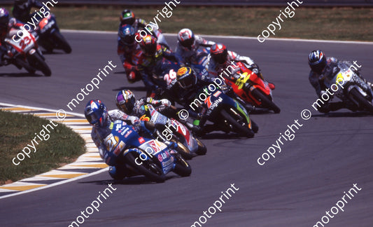 1999 Phakisa SA GP 125 21 Arnaud Vincent Aprilia 7 Alzamora Honda 4 Azuma Honda 32 Giansanti Aprilia (Watling Photo)