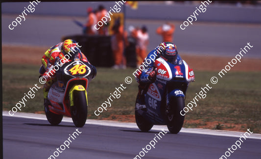 1999 Phakisa SA GP 250 1 Loris Capirossi Aprilia 46 Valentino Rossi Aprilia (Colin Watling Photographic) (10)