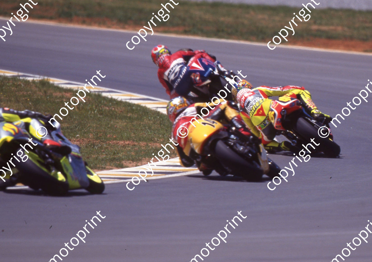 1999 Phakisa SA GP 250 1 Loris Capirrossi Honda 46 Valentino Rossi Aprilia 14 Anthony WEst TSR Honda (Watling Photo)