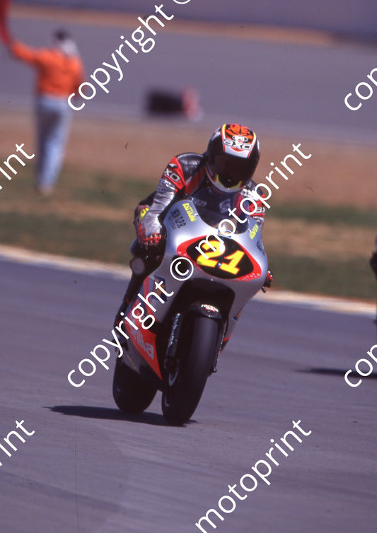 1999 Phakisa SA GP 250 21 Franco Battaini Aprilia (Colin Watling Photographic) (1)
