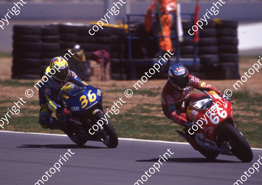 1999 Phakisa SA GP 250 36 Masaki Tokudome 66 Alex Hoffmann TSR Honda (Colin Watling Photographic) (6)