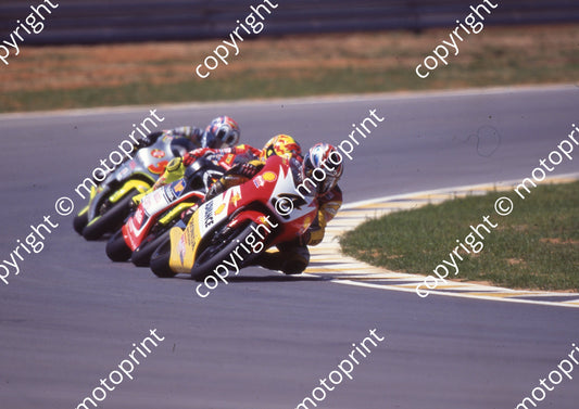 1999 Phakisa SA GP 250 4 Tohru Ukawa Honda 46 Valentino Rossi Aprilia (Colin Watling Photographic) (2)