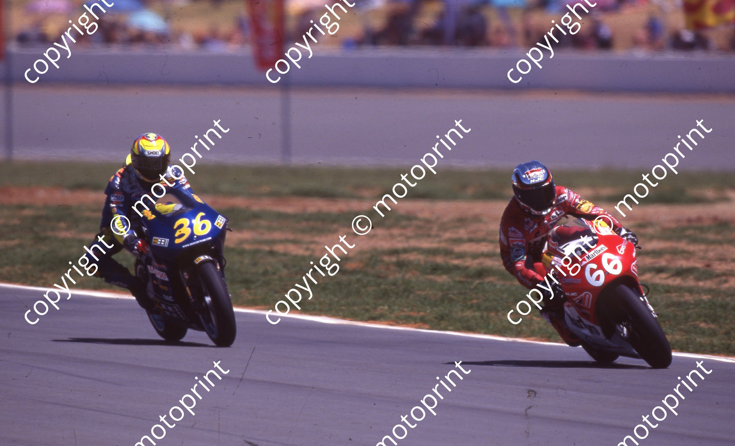 1999 Phakisa SA GP 250 66 Alex Hoffman TSR Honda 36 Masaki Tokudome Yamaha (Watling Photo) (1)