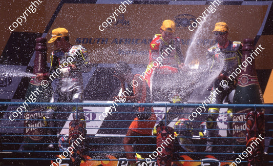 1999 Phakisa SA GP 250 podium Nakano 2nd Rossi 1st Jacque 3rd (Watling Photo) (5)