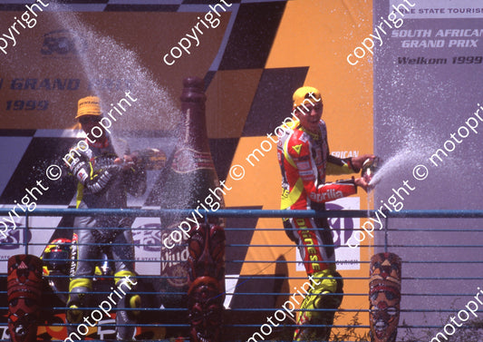 1999 Phakisa SA GP 250 podium Nakano, Rossi (Watling Photo) (8)