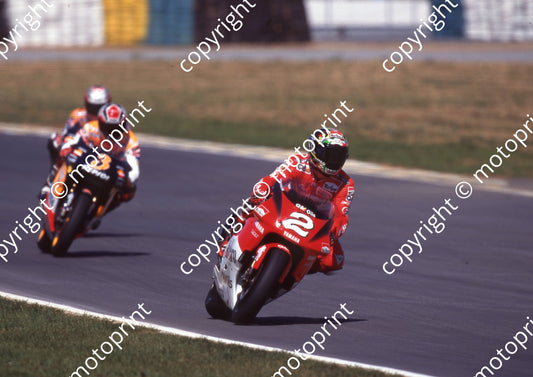 1999 Phakisa SA GP 500 2 Max Biaggi 1st, Alex Criville 3rd (Colin Watling Photographic) (5)