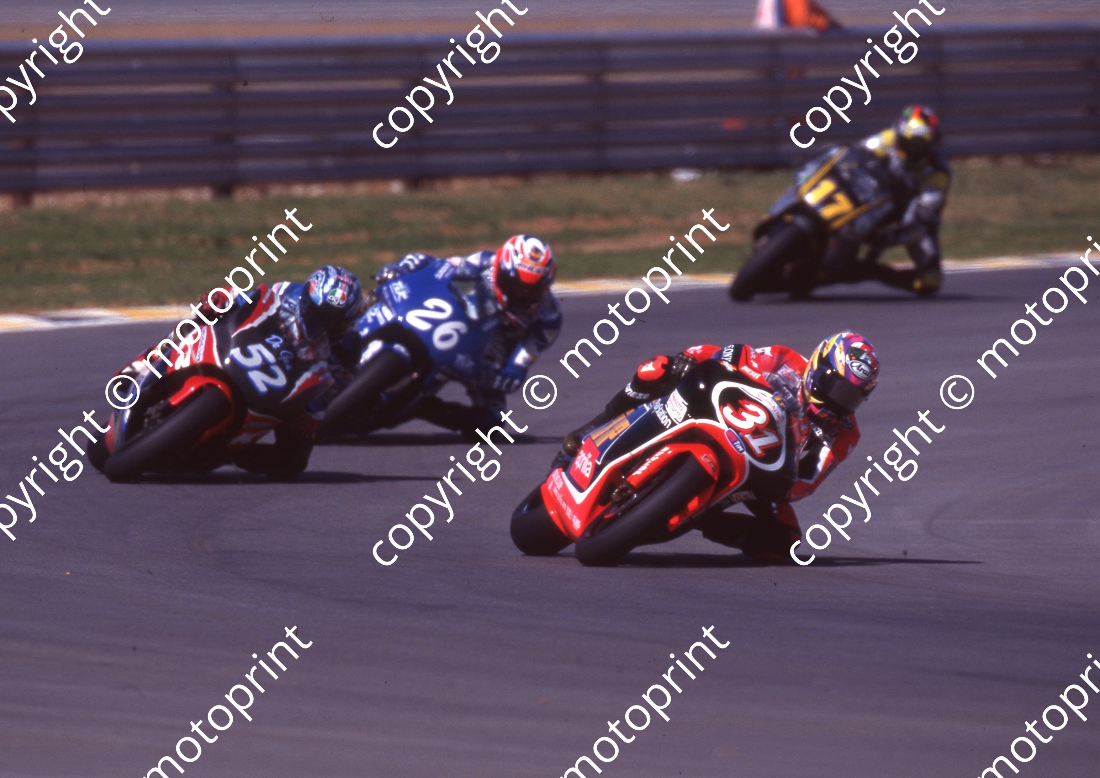1999 Phakisa SA GP 500 31 Harada Aprilia 52 de Gea Modenas 26 Aoki TSR ...