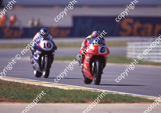 1999 Phakisa SA GP 500 6 Norick Abe Yamaha, 10 Kenny R0berts jnr Suzuki (Watling Photo)