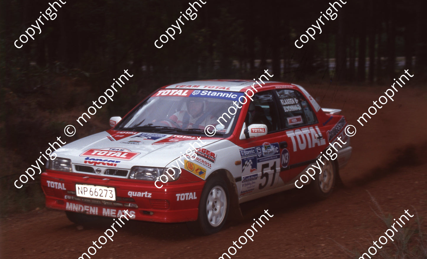 1999 Rally of SA 51 Johan Klaasen, Cliff Blackman Nissan (Watling Photo) (46)