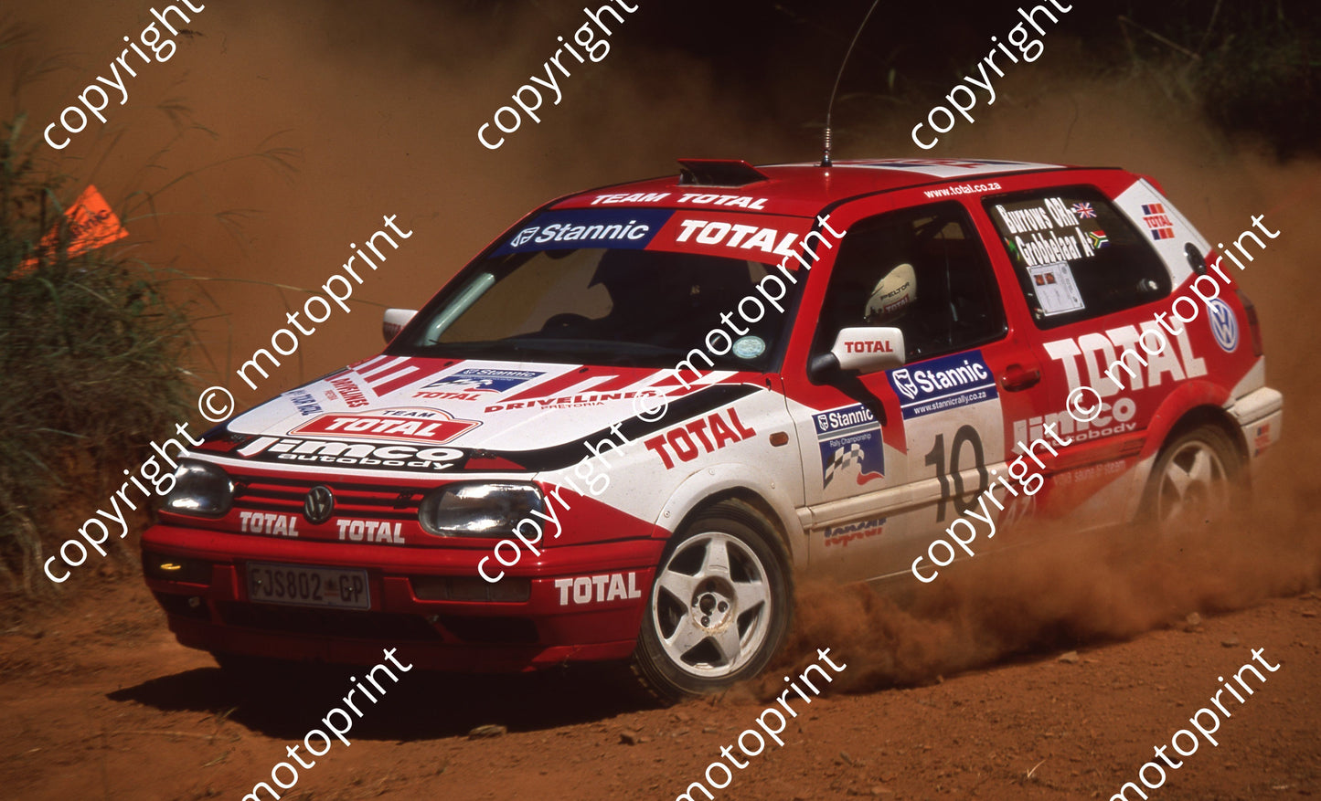 1999 Tour Natal Rally 10 Barry Grobbelaar, Mike Burrows 6th VW (Watling Photographic) (2)