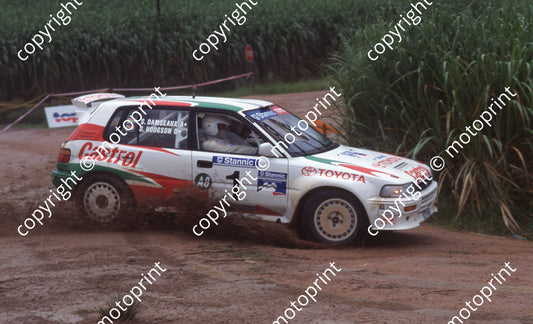 1999 Tour Natal Rally 1 Serge Damseaux, Guy Hodgson Toyota (Watling Photo)  (3)