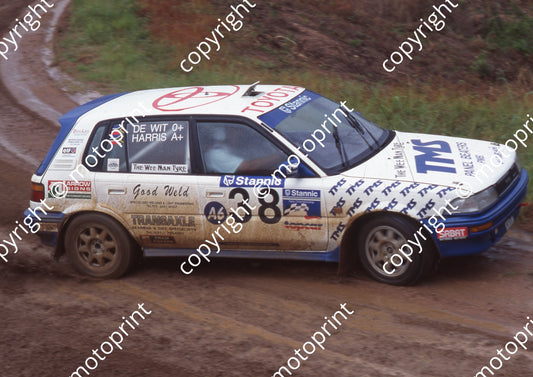 1999 Tour Natal Rally 38 Chris de Wit, Alec Harris Toyota (Colin Watling Photo) (3)