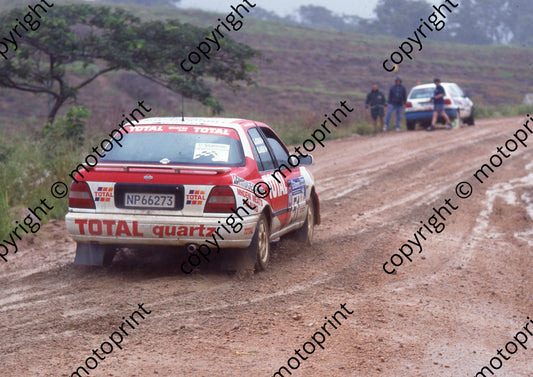 1999 Tour Natal Rally 51 Blackman, Klaasen Nissan ahead Ball Olivier Golf see #13 (Watling Photo)