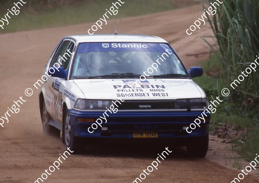 1999 Tour Natal Rally 63 Richard Behm, Thilo van Westernhagen Toyota (Watling Photo)