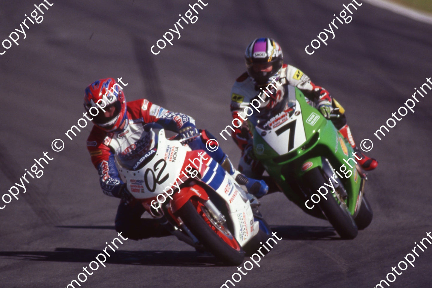 1999 Phakisa MC 2 Greg Dreyer Honda 7 Shaun Whyte Kawasaki (Watling Photo) (4)
