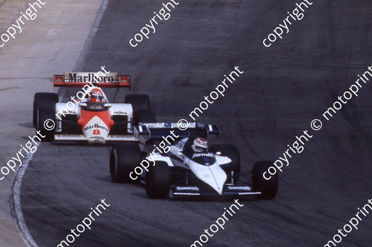 1 Nelson Piquet Brabham BT53 8 Niki Lauda McLaren MP4-2 (courtesy Roger Swan) (2)