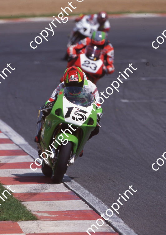 2000 Kya SBK 15 Igor Antonelli Kawasaki 23 Jiri Mrkyvka Ducati (Colin Watling Photographic) (5)