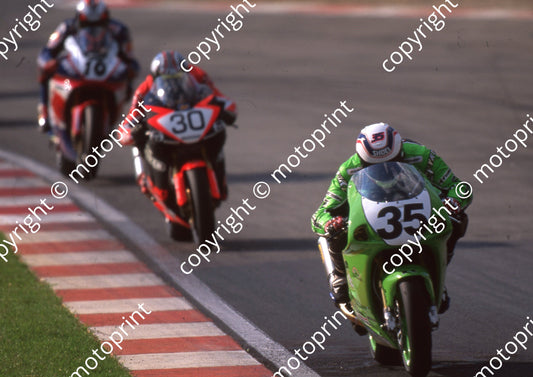 2000 Kya SBK 35 Bussei Kawasaki 30 Antonello Aprilia (Watling Photo)