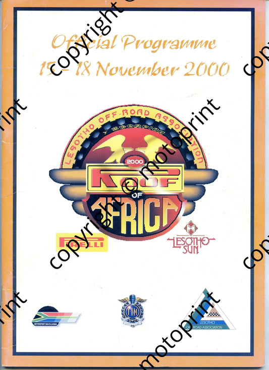 2000 Nov Roof COver, Past winners, full enrty list