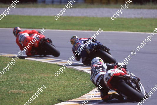 2000 Phakisa SA GP 500 65 Loris Capirosso Honda, back 24 Gary McCoy Yamaha 7  Carlos Checa (Colin Watling Photographic) (75)