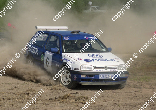 2000 Tour Natal Rally 6 Barry Grobbelaar Mike Burrows Golf (Watling Photo) (1)