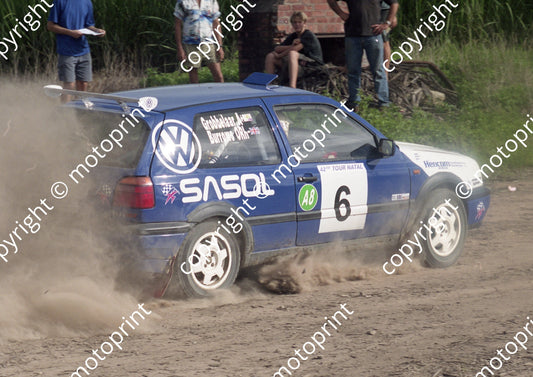 2000 Tour Natal Rally 6 Barry Grobbelaar Mike Burrows Golf (Watling Photo) (3)