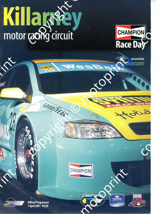 2001 April Killarney Cover, WEsbank V8, VW Cup, FF, FIne Cars, NAD GTi, VW CHallenge, motorcycles, Sports cars