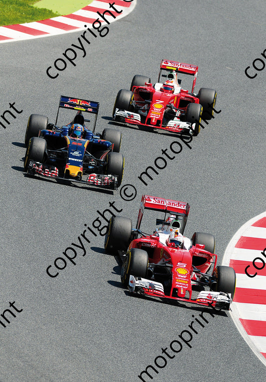 2016 5 Vettel Ferrari 55 Sainz Red Bull 7  Raikkonen Ferrari (courtesy Paolo D'Alessio) (40)