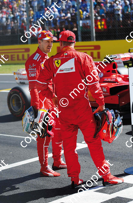 2017 GP Hungary 7 Raikkonen 5  Vettel Ferrari SF07H (Courtesy Paolo D'Alessio) 1 (50)