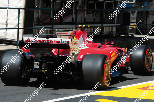 2017 GP Hungary 7 Raikkonen 5  Vettel Ferrari SF07H (Courtesy Paolo D'Alessio) 1 (52)