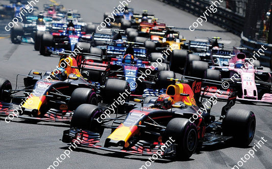2017 Monaco GP 33 Verstappen 3 Ricciardo Red Bull (recommended max print size A4 20x30 cm)(thanks Paolo D'Alessio) (65)