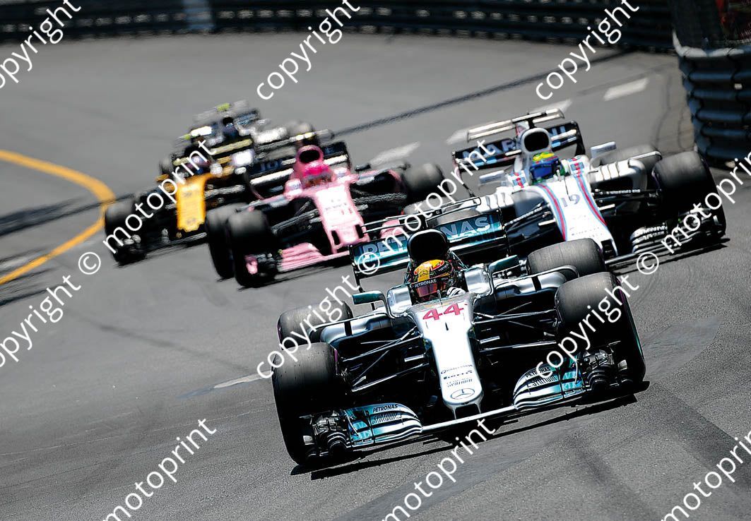 2017 Monaco GP 44 Hamilton NOTE HELMET COLOURS 19  Massa (recommended max print size A4 20x30 cm)(thanks Paolo D'Alessio) (114)