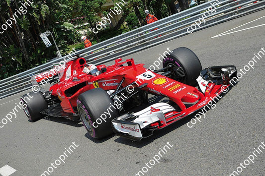 2017 Monaco GP 5 Sebastian Vettel Ferrari (recommended max print size A4 20x30 cm)(thanks Paolo D'Alessio) (50)