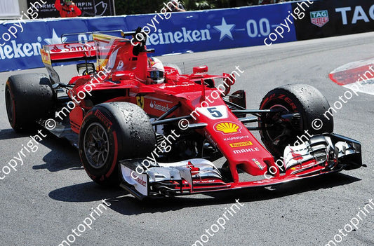 2017 Monaco GP 5 Sebastian Vettel Ferrari (recommended max print size A4 20x30 cm)(thanks Paolo D'Alessio) (55)
