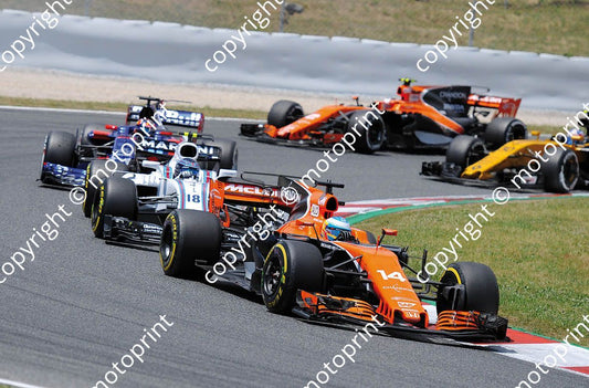 2017 Spanish GP 14 Alonso McLaren 18 Stroll Williams (courtesy Paolo D'Alessio)  (119)