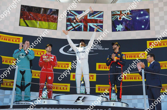 2017 Spanish GP 5 Vettel 44  Hamilton 3 Ricciardo (courtesy Paolo D'Alessio)  (142)