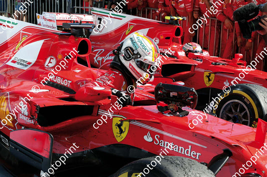 2017 GP Hungary 5 Vettel 7 Raikkonen Ferrari SF07H (Courtesy Paolo D'Alessio) 1 (8)