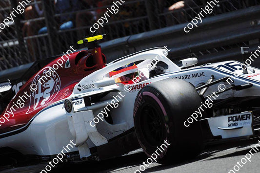 2018 Monaco 16 Charles Leclerc Alfa Sauber C37 (recommended max print size A4 20x30 cm)  (5)