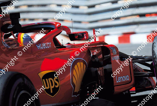 2018 Monaco 5 Seb Vettel Ferrari SF71H (recommended max print size A4 20x30 cm)  (45)