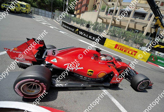 2018 Monaco 5 Seb Vettel Ferrari SF71H (recommended max print size A4 20x30 cm)  (48)