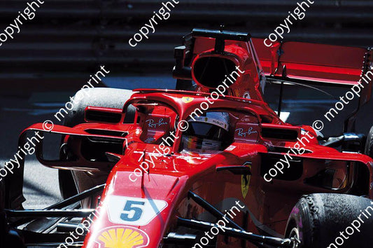 2018 Monaco 5 Seb Vettel Ferrari SF71H (recommended max print size A4 20x30 cm)  (51)