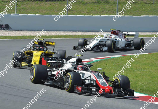 2018 Spanish 20 Magnussen Haas 55 Sainz McLaren MCL16 Charles Leclerc Alfa(recommended max print size A4 20x30 cm)  (1)