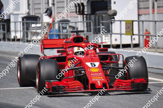 2018 Spanish 5 Seb Vettel Ferrari SF71H (recommended max print size A4 20x30 cm) (2)