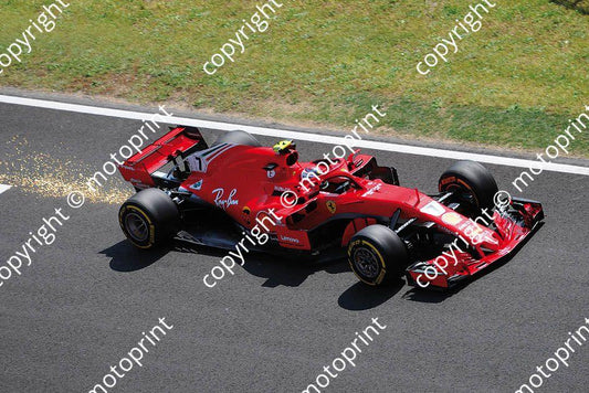 2018 Spanish 7 Kimi Raikkonen Ferrari SF71H (recommended max print size A4 20x30 cm) (2)