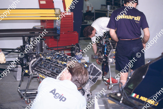 24 Gianni Morbidelli Minardi M191B garage 05653 (courtesy Roger Swan) (2)