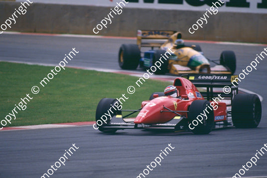 27 Jean Alesi FerrarI F92A 19 Michael Schumacher Benetton B191B 07759 (courtesy Roger Swan) (3)