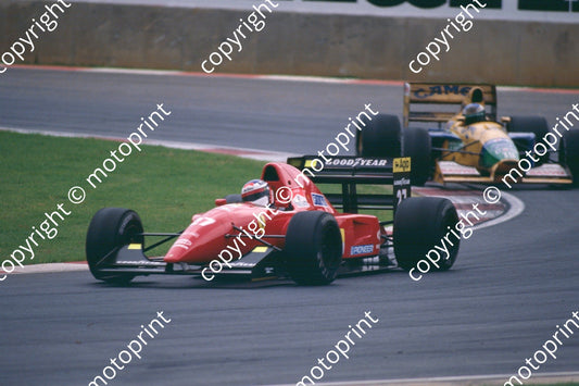 27 Jean Alesi FerrarI F92A 19 Michael Schumacher Benetton B191B 07759 (no sale, contact website for quote on bigger MB version and prints A3 and larger) (1)