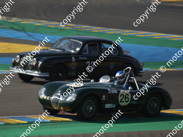 Jag Chlg 23 Jaguar Mk1 Roger Cope; 26 C type John, Charlie Brown race ...