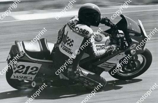 MC 1985 Kyalami Gold Star series Niel Koedooder Team Green Kawasaki 147
